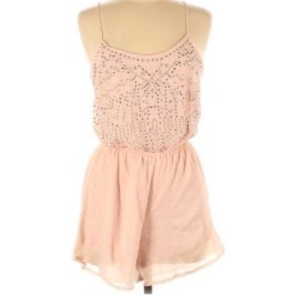 Hollister Chiffon Beaded Cut-Out Romper